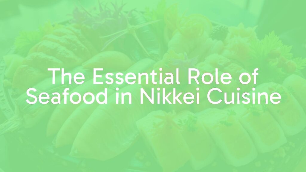 Fresh seafood platter with sushi, ceviche, and colorful garnishes, Nikkei cuisine, vibrant and elegant presentation, fusion of Japanese and Peruvian styles, hyperrealistic.