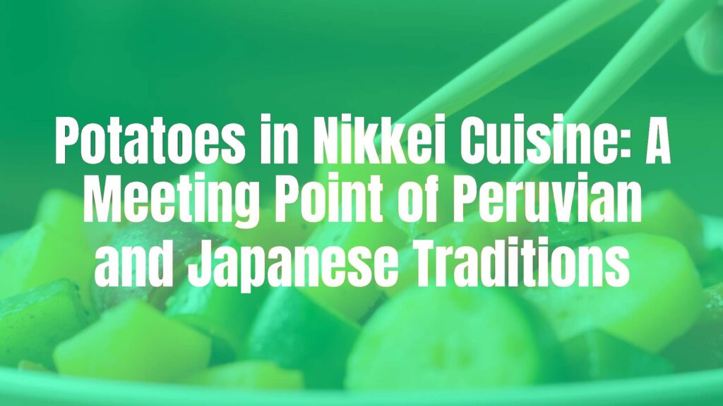 Assorted colorful Peruvian potatoes arranged artistically with Japanese chopsticks, Nikkei cuisine style, warm lighting, realistic.